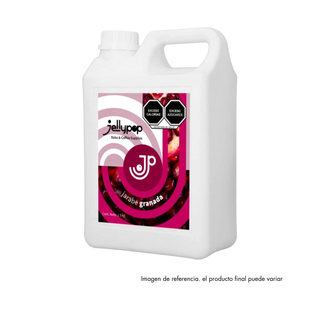Imagen de Jarabe de Granada de Jellypop. Jarabe concentrado con sabor intenso y dulce. Perfecto para endulzar y dar sabor a frappés, bubble teas y cócteles.