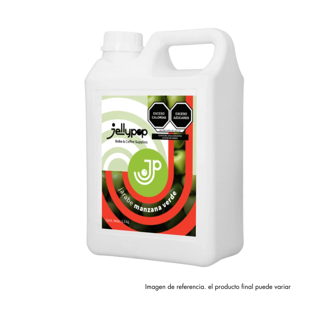Imagen de Jarabe de Manzana Verde de Jellypop. Jarabe concentrado con sabor intenso y dulce. Perfecto para endulzar y dar sabor a frappés, bubble teas y cócteles.