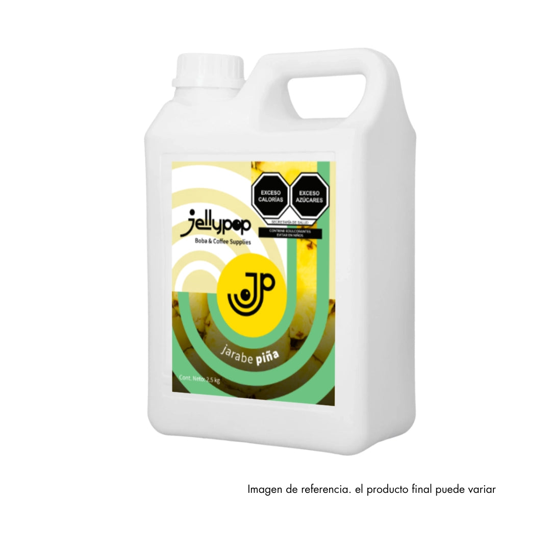 Imagen de Jarabe de Piña de Jellypop. Jarabe concentrado con sabor intenso y dulce. Perfecto para endulzar y dar sabor a frappés, bubble teas y cócteles.