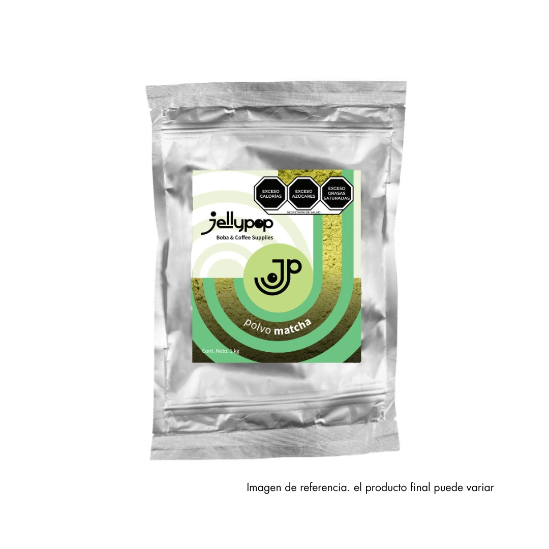 Imagen de Matcha de Jellypop. Base en polvo para preparar frappés cremosos. Perfecto para frappés en cafeterías y bubble tea shops.